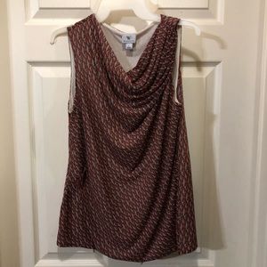 Cowl neck pattern top